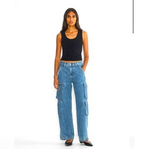 Denim Forum. Cargo. High Rise. Baggy